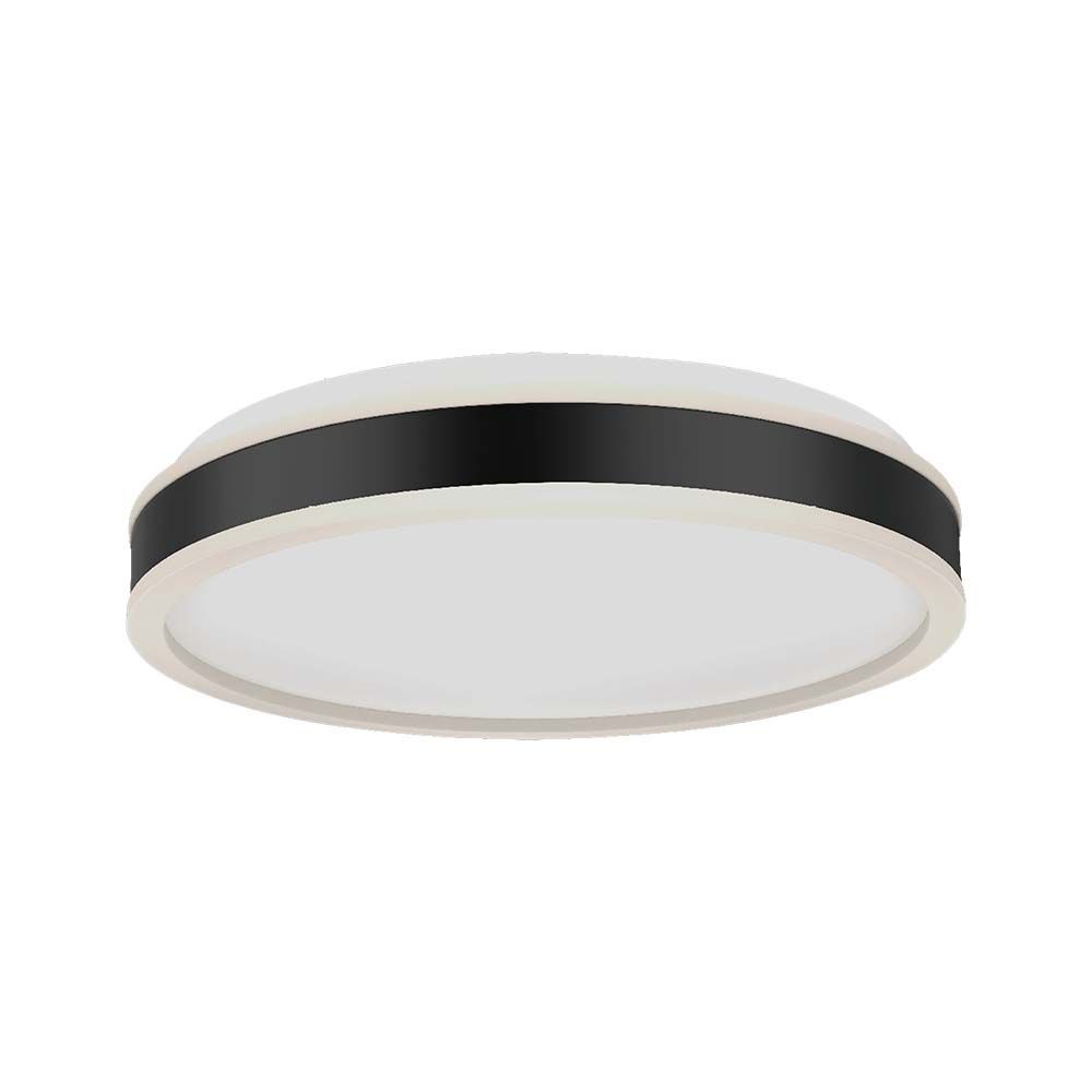 24w Led Lys   Designer, 4000k, Sort, Rund   Kulør : Neutral fra V-tac