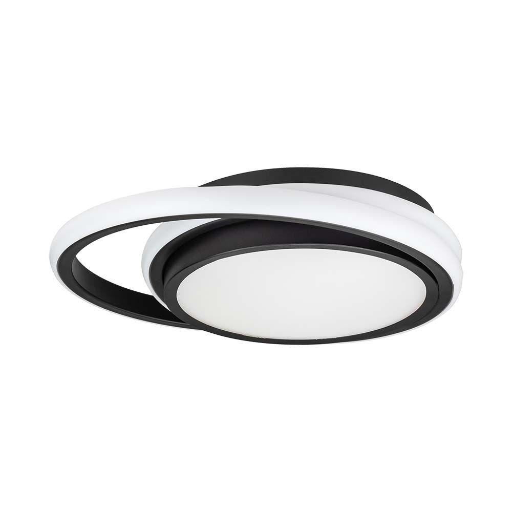 24w Led Designer Lys   4000k, Sort, Dobbelt, Rund   Kulør : Neutral fra V-tac