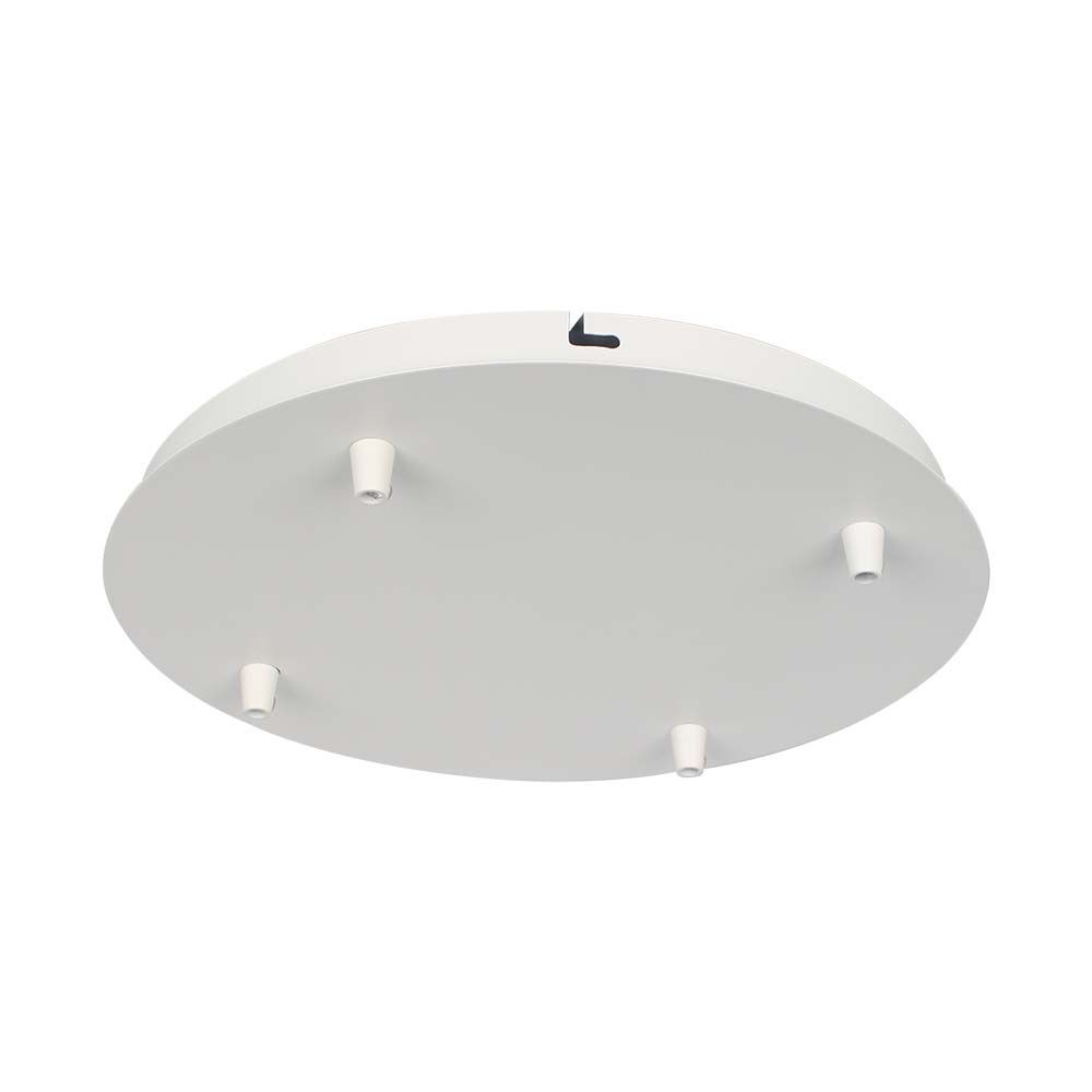 Mat Hvid Roset Til 4 Lamper ø300mm fra V-tac