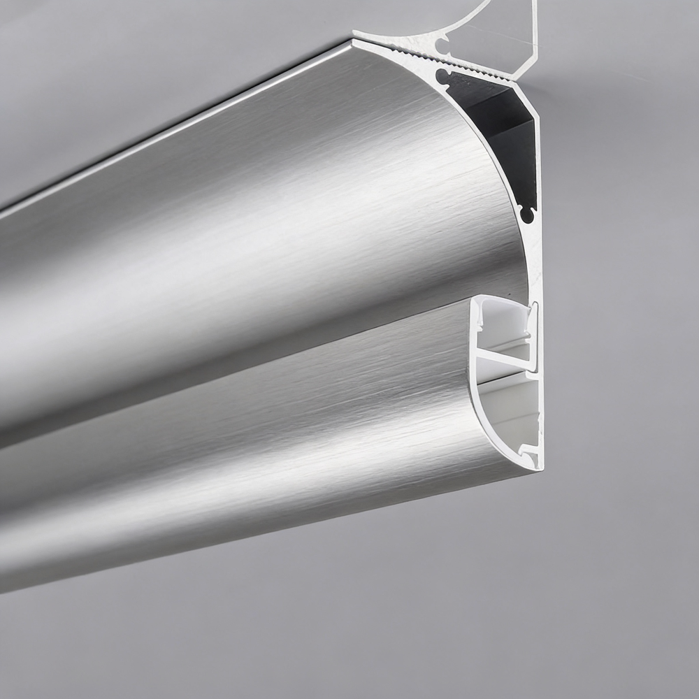 2m Led Profil Sæt Til Loftkant Stuk Alu Farve, Indirekte Lys, Inkl. Diffuser fra V-tac