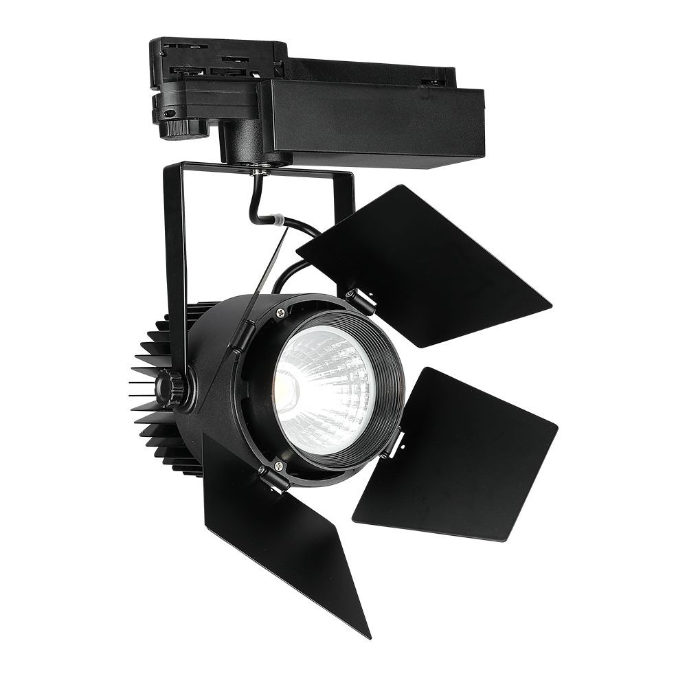 33w Led Skinnespot Samsung Chip, 4000k, 5 års Garanti, Sort Hus Kulør : Neutral fra V-tac
