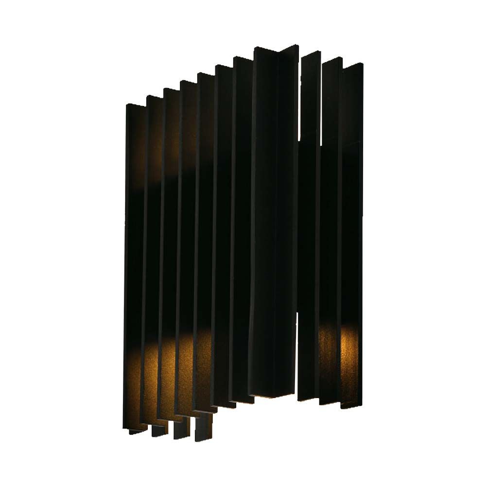 2*6w Led Udendørs Væglampe   141x65x200mm, 4000k, Sort Hus, Ip65   Kulør : Neutral fra V-tac