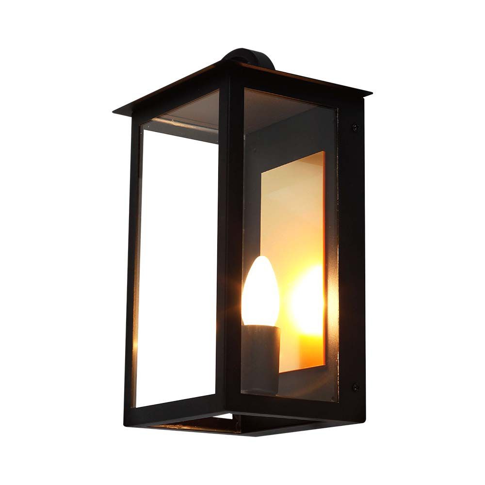 E14 Væglampeholder Udendørs, 200x168x350mm, Sort, Ip65 fra V-tac