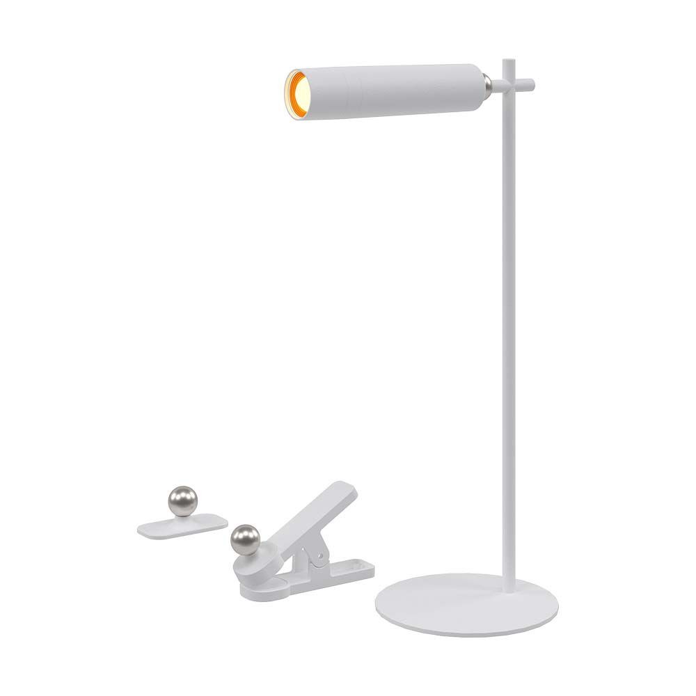 Opladelig 3 I 1 Led Lampe   Magnetisk, Hvid, Dæmpbar, Inkl. Fod Og 2 Stk. Monteringsbeslag   Kulør : Neutral fra V-tac