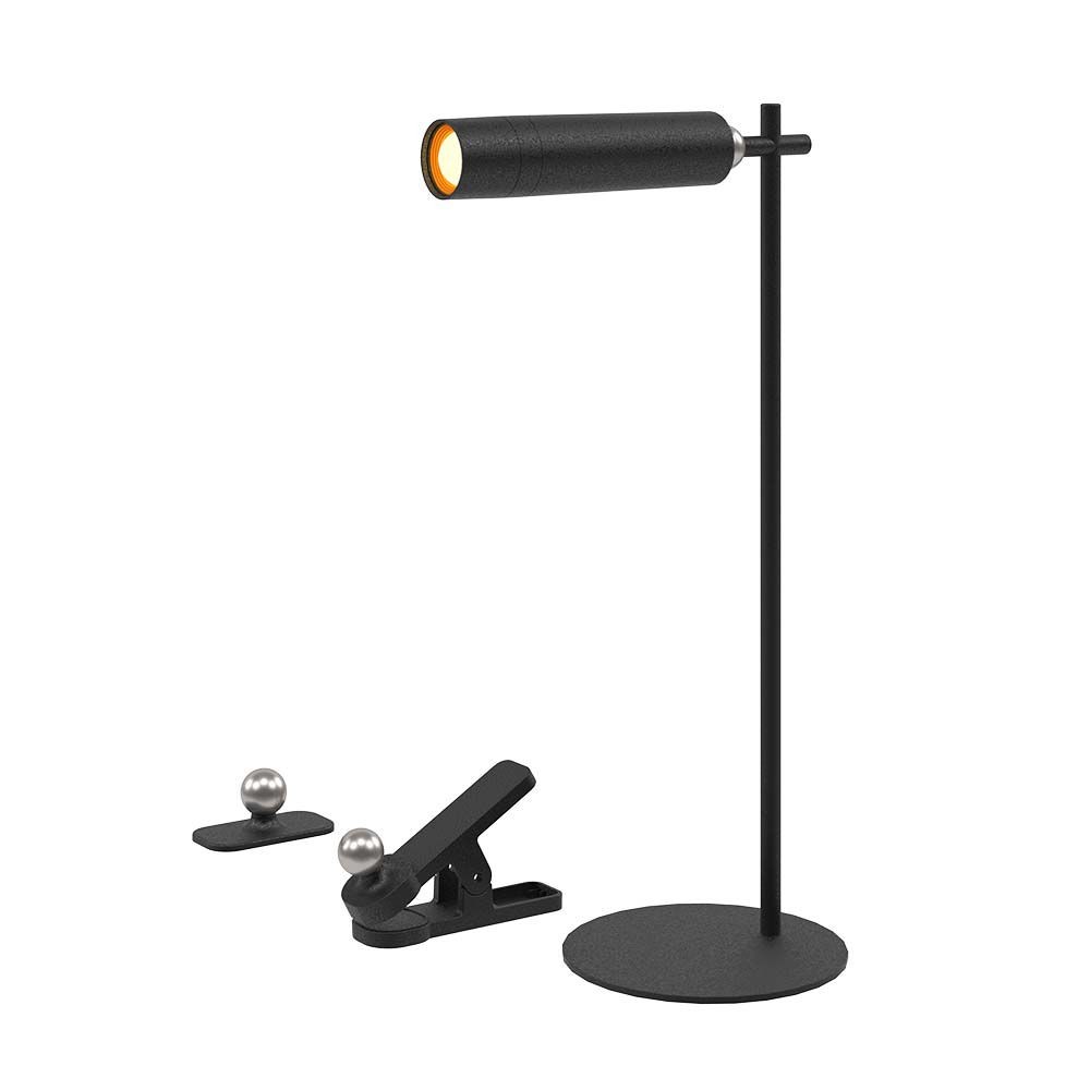 Opladelig 3 I 1 Led Lampe Magnetisk, Sort, Dæmpbar, Inkl. Fod Og 2 Stk. Monteringsbeslag Kulør : Neutral fra V-tac