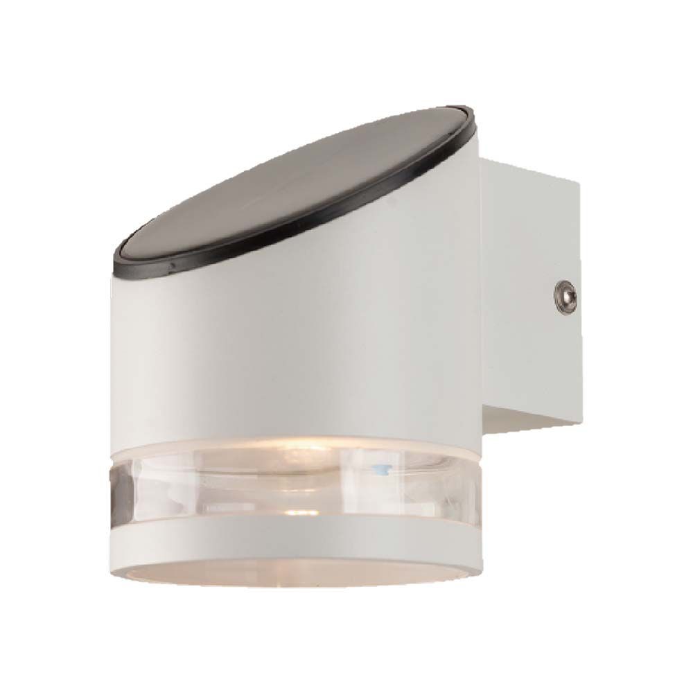1w Solcell Væglampe   Led, 3000k, Hvid, Hus Ip54   Kulør : Varm fra V-tac