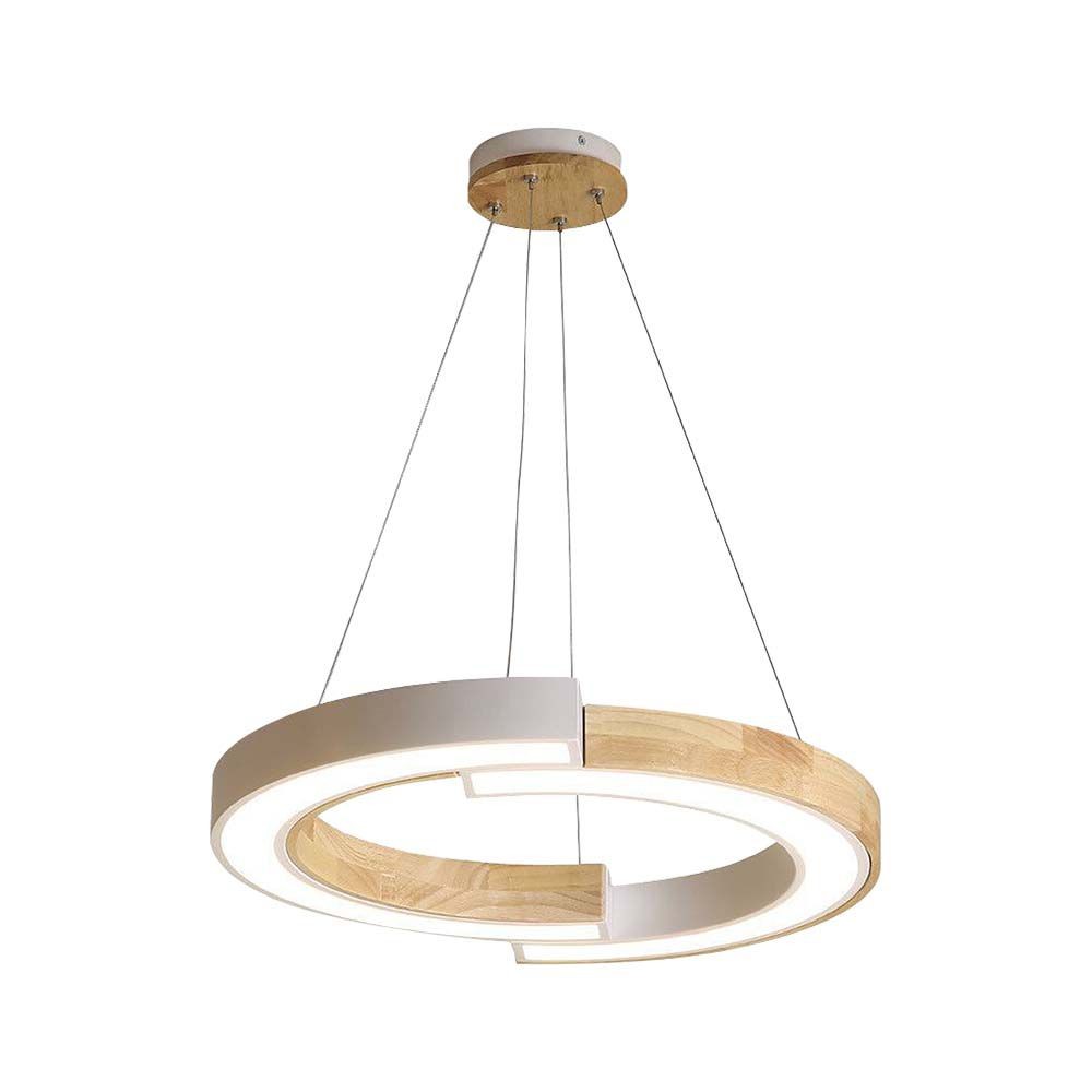 32w Hængelampe Led, 43x100, 4000k, Hvid, Træ Kulør : Neutral fra V-tac