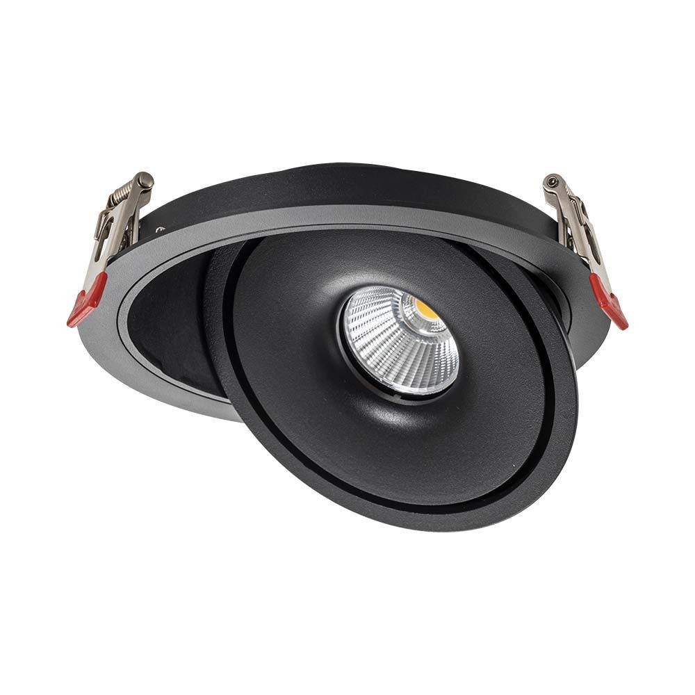 12w Led Downlight Cob, 3i1, Sort Hus Kulør : 3 I 1 fra V-tac