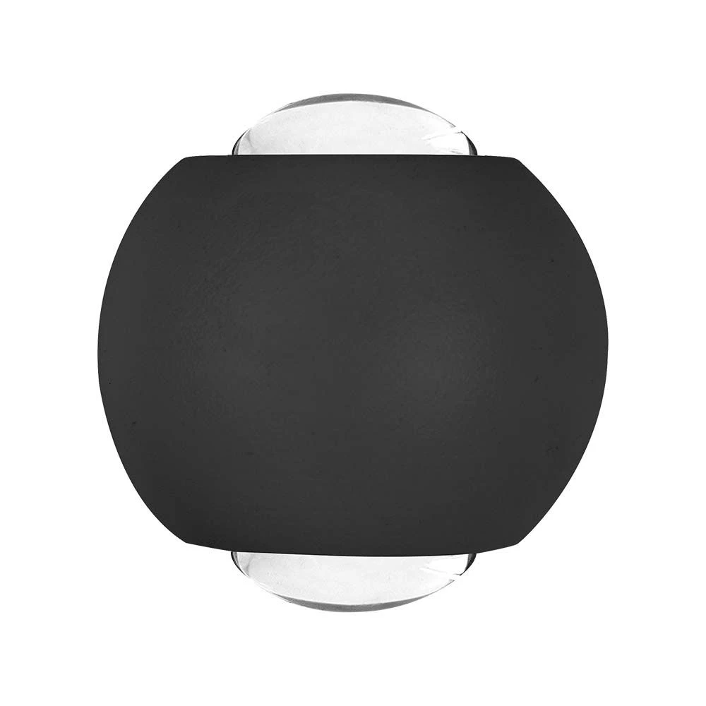 2w Væglampe   Led, Cob, 2 Vejs, 4000k, Sort Hus   Kulør : Neutral fra V-tac