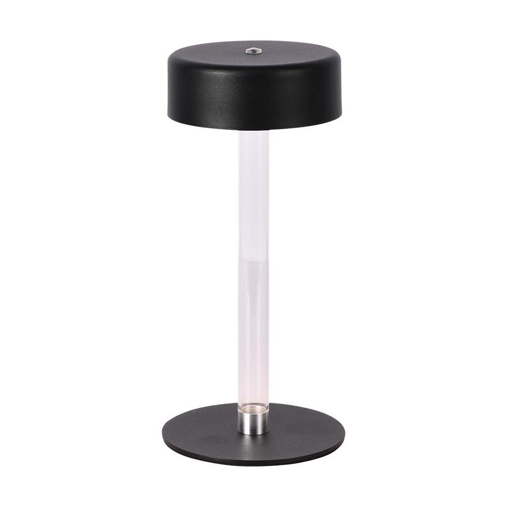 3w Bordlampe D120x255, 3i1, Sort+transparent Midterstøtte Kulør : 3 I 1 fra V-tac