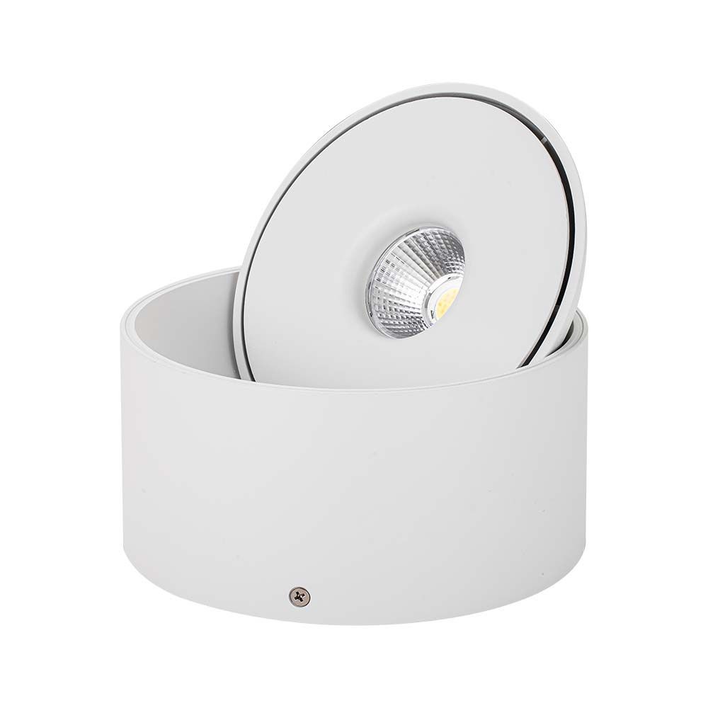 28w Ra90 Påbygningsspot   ø17,8 Cm, Højde: 8,7 Cm, Cct, 3 Lyskulører, Hvid   Kulør : 3 I 1 fra V-tac