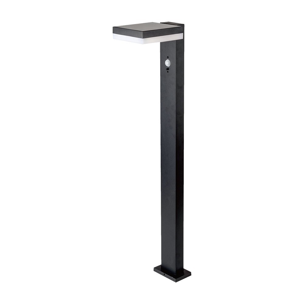 5,5w Led Solar Lygtepæl Pir Sensor, Ip54 Kulør : Varm fra V-tac