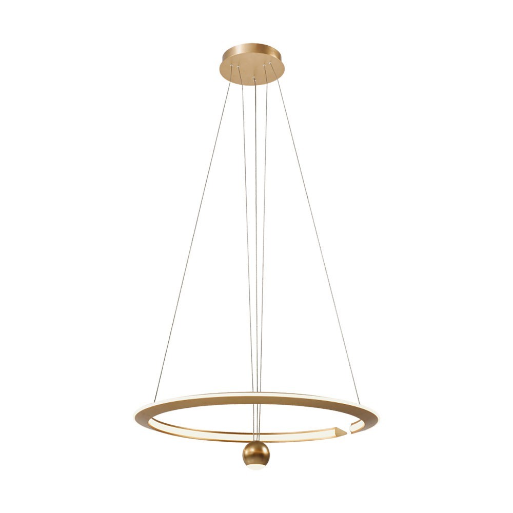 45w Led Pendel Lampe   620x1200mm, Justerbar, 3000k, Børstet Guld   Kulør : Varm fra V-tac