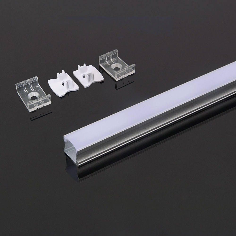 Monteringssæt Med Diffuser Til Led Stribe 2000x17.2x14.44mm, Sølv fra V-tac