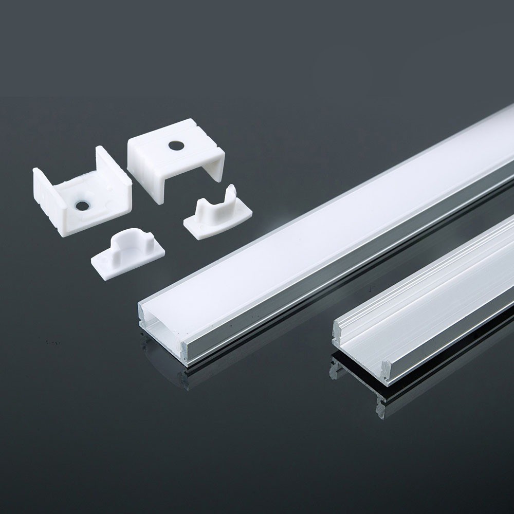 Monteringssæt Led Strip Overflade 2000x17.4x7mm, Sølv fra V-tac