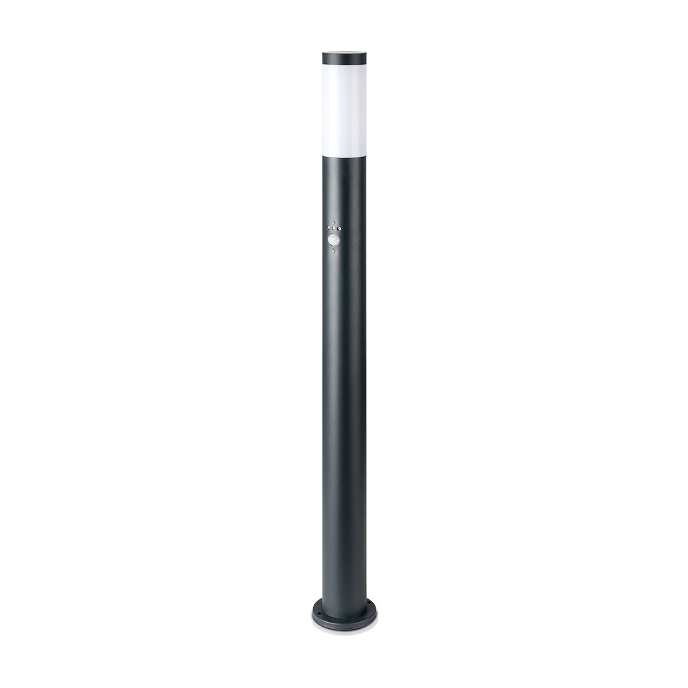 Pullertlampe Med Pir Sensor E27   Rustfrit Stål Hus (110 Cm), Grå, Ip44 fra V-tac