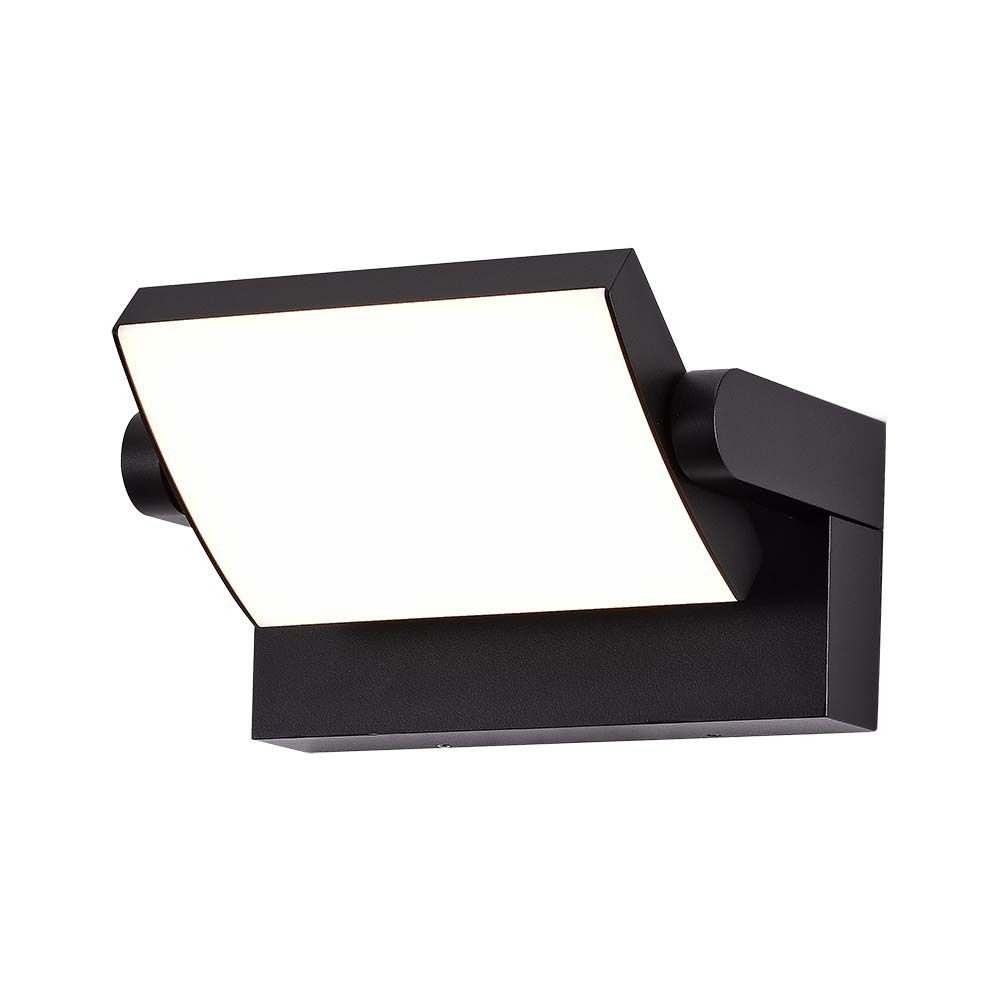 17w Vegglampe, Justerbar Vinkel   Led, 3000k, Svart, Ip65   Kulør : Varm fra V-tac