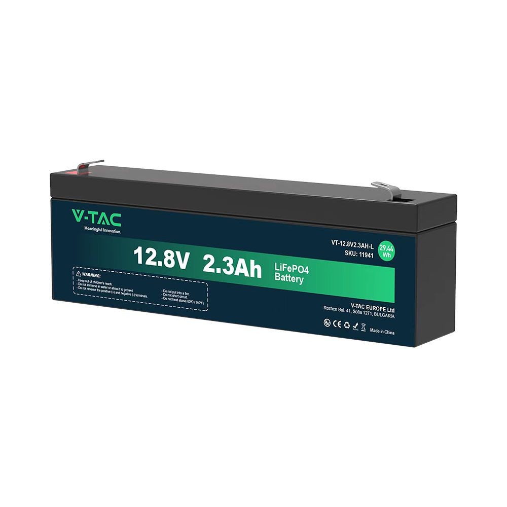 2.3ah L Lithiumbatteri 12.8v 2.3ah fra V-tac