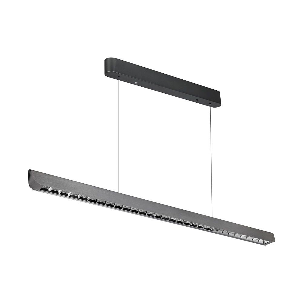 36w Led Lineært Hængende Suspensionslys   Samsung Linse Type 3i1, Mat Grå   Kulør : 3 I 1 fra V-tac