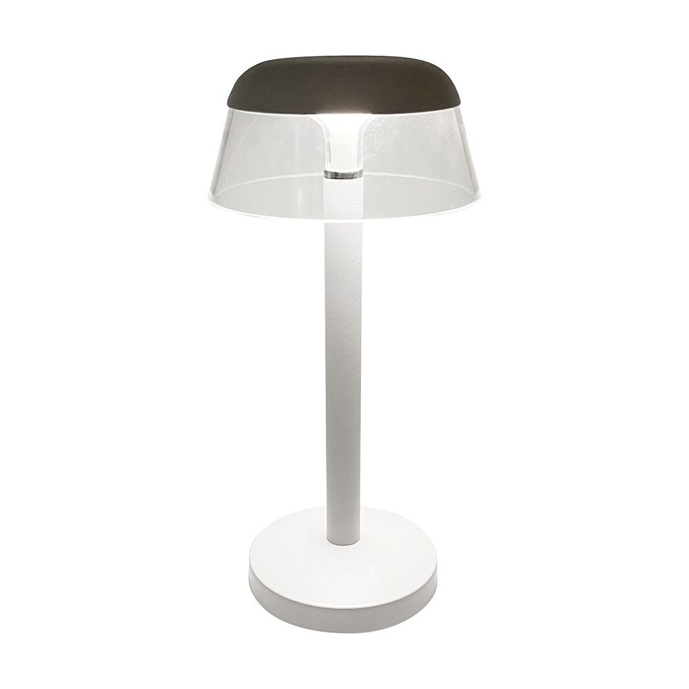 3w Oplade Bordlampe   130x285mm, 3i1, Dæmpbar, Hvid   Kulør : 3 I 1 fra V-tac
