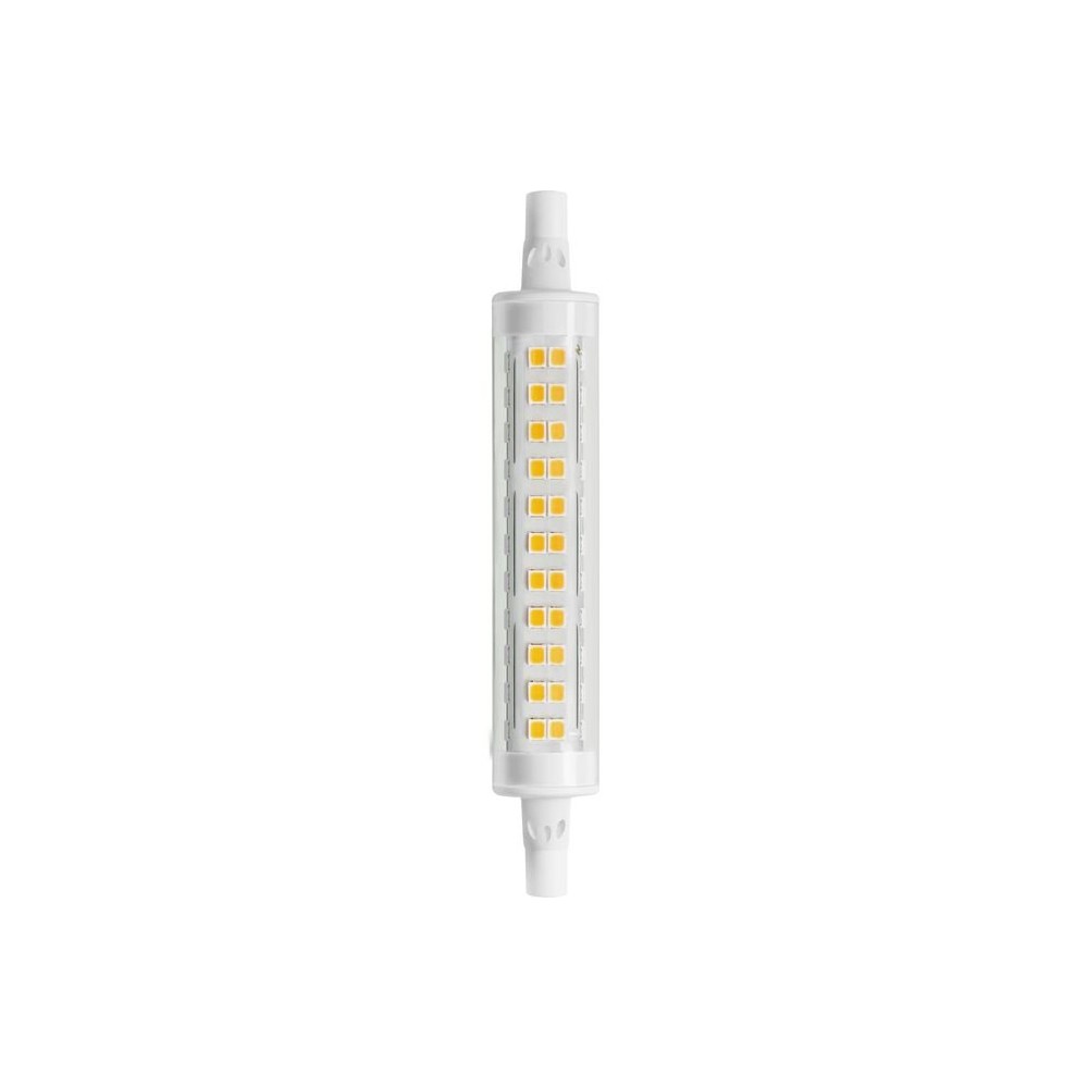 R7s 118mm   11w Led Pære   1600lm, Klar Glas, 3000k   Kulør : Varm fra Spl