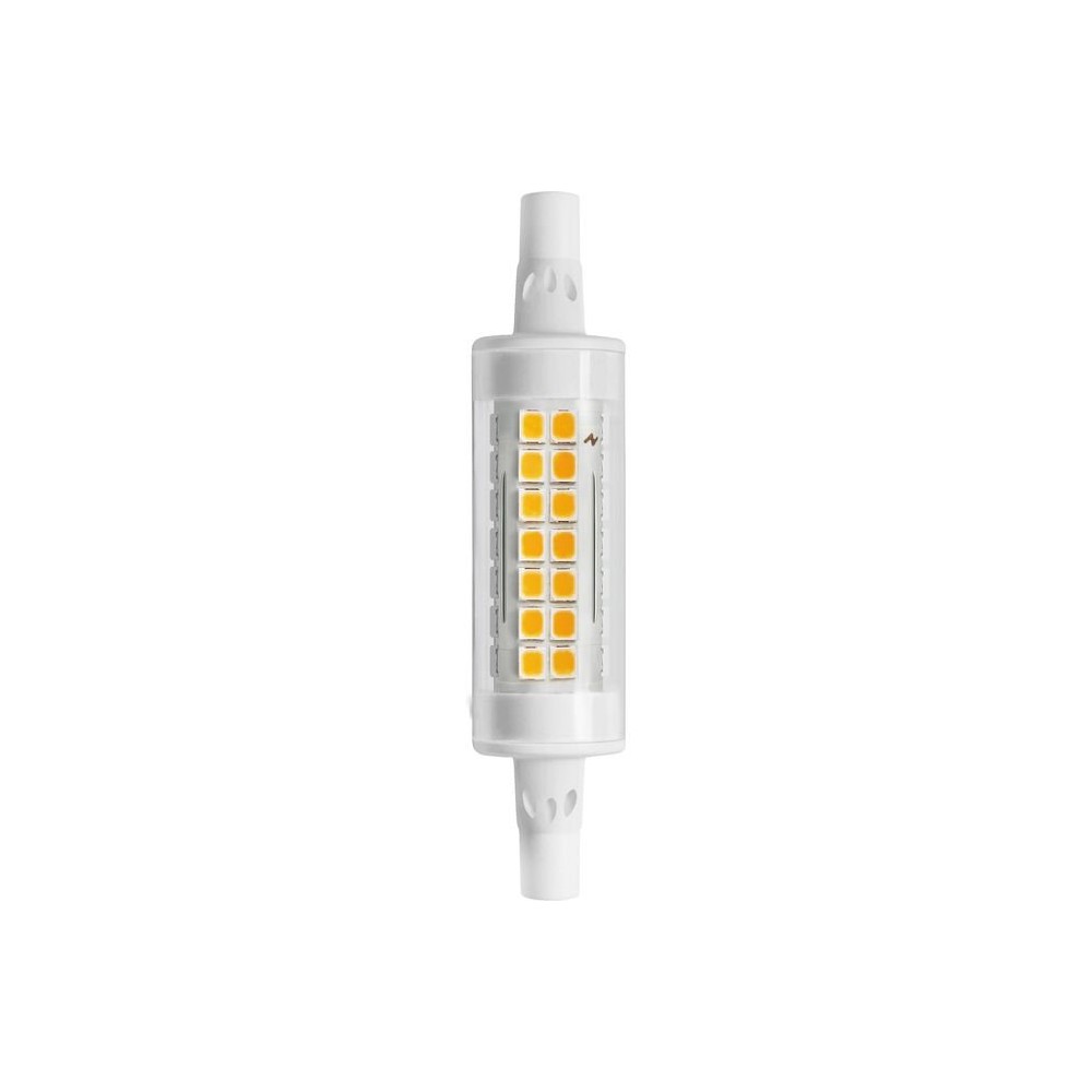 R7s 78mm   7w Led Pære   1000lm, Klar Glas, Keramik, Varm Hvid   Kulør : Varm fra Spl