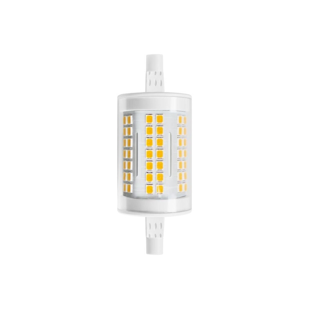 R7s 78mm   11w Led Pære   1600lm, 3000k, Klar Glas, Keramik   Kulør : Varm fra Spl