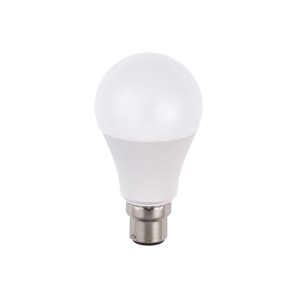 Ba22d 10w Led Pære   A60, 810lm, Opal Glas, 2700k   Kulør : Varm fra Spl