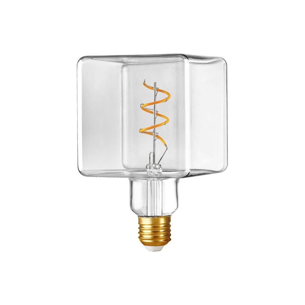 E27 4w Led Filament Ice Cube C95 Dæmpbar 270lm, 2500k, Klar Glas Dæmpbar : Dæmpbar, Kulør : Ekstra Varm fra Spl