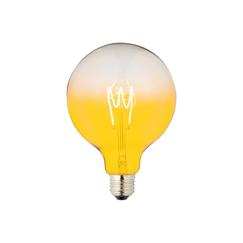 E27 4w Dæmpbar Led Pære G125, Flex Filament, Gul, 140lm Dæmpbar : Dæmpbar fra Spl
