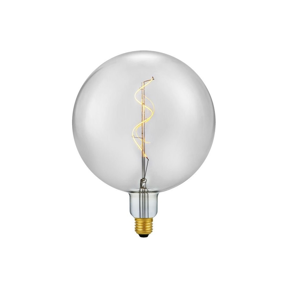E27 5,5w Slim Flex Filament Globe G200   470lm, 2200k, Røgfarvet Glas, Dæmpbar   Dæmpbar : Dæmpbar, Kulør : Ekstra Varm fra Spl