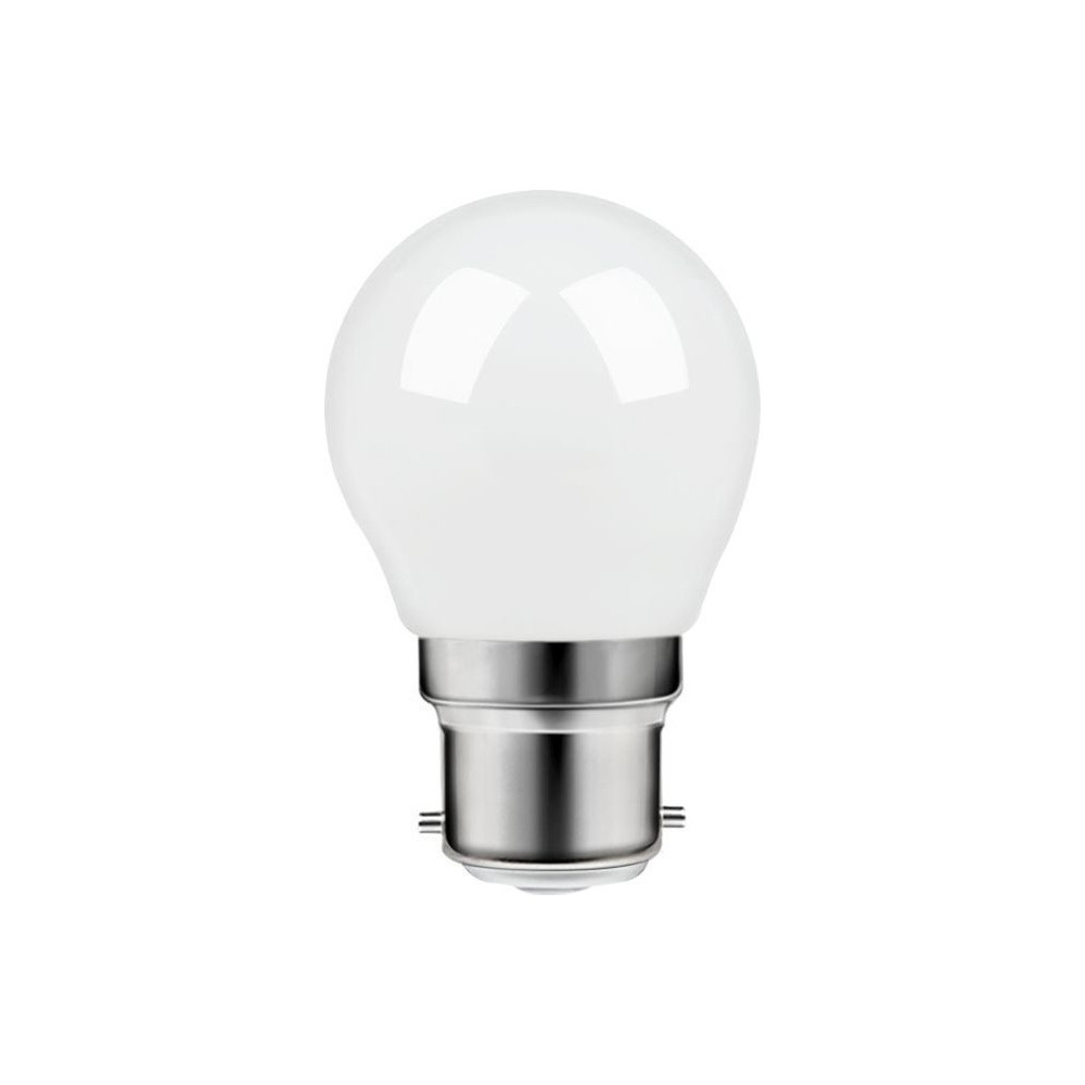 B22d 4,7w Dæmpbar Led Kronepære   G45, Opal Glas, 2700k, Filament   Dæmpbar : Dæmpbar, Kulør : Varm fra Spl