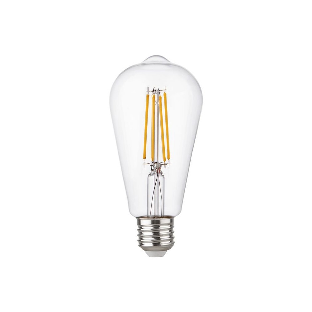 E27 4,7w Dæmpbar Led Rustika Pære St64, Filament, 2500k, Klart Glas Dæmpbar : Dæmpbar, Kulør : Ekstra Varm fra Spl