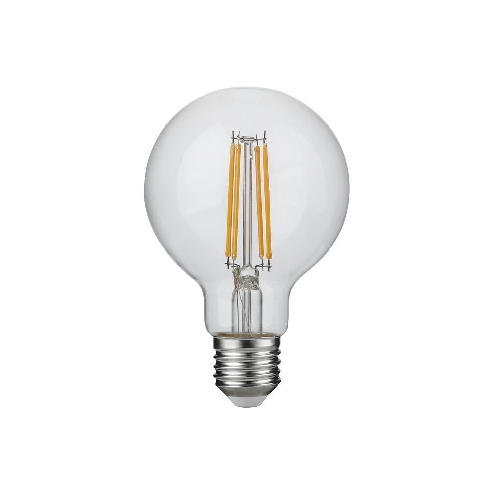 E27 4,7w Dæmpbar Led Globepære G80, Filament, 2500k, 470lm, Klar Glas Dæmpbar : Dæmpbar, Kulør : Ekstra Varm fra Spl
