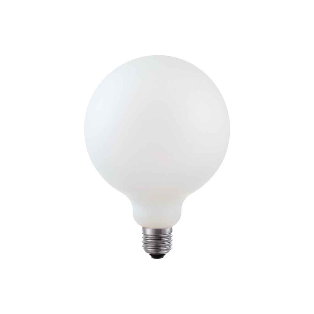 E27 5,5w Dæmpbar Led Globepære   G125, Filament, Mat Hvid, 2500k, 520lm   Dæmpbar : Dæmpbar, Kulør : Ekstra Varm fra Spl