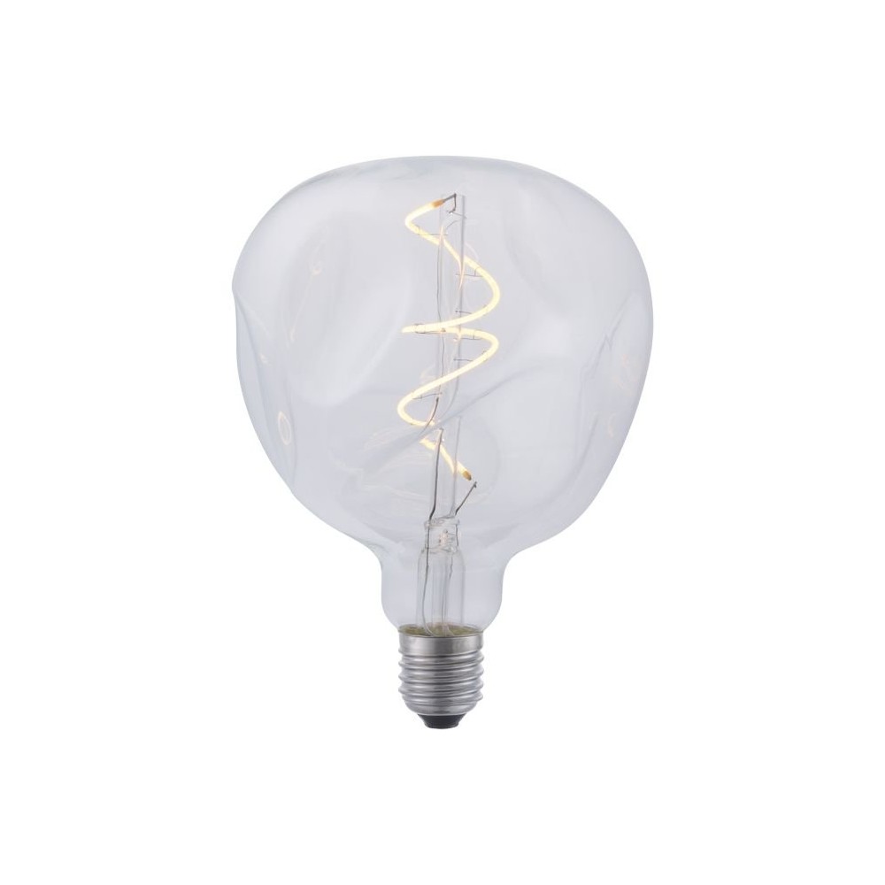 E27 4w  Flex Mystery Led Pære   G125, Filament, Dæmpbar, 2200k, Klar Glas   Dæmpbar : Dæmpbar, Kulør : Ekstra Varm fra Spl