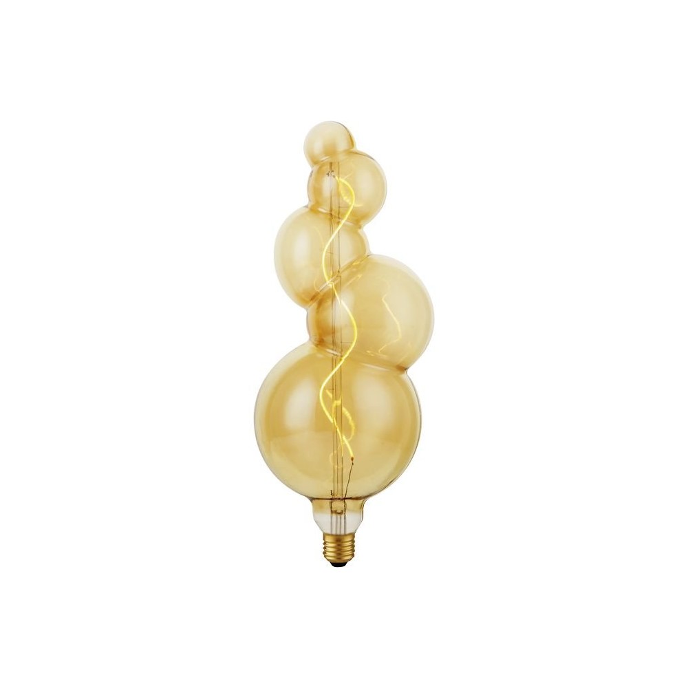 E27 4w X Flex Bubble 5 Filament Pære 200lm, Dæmpbar, Guld Glas, 2000k Dæmpbar : Dæmpbar, Kulør : Ekstra Varm fra Spl