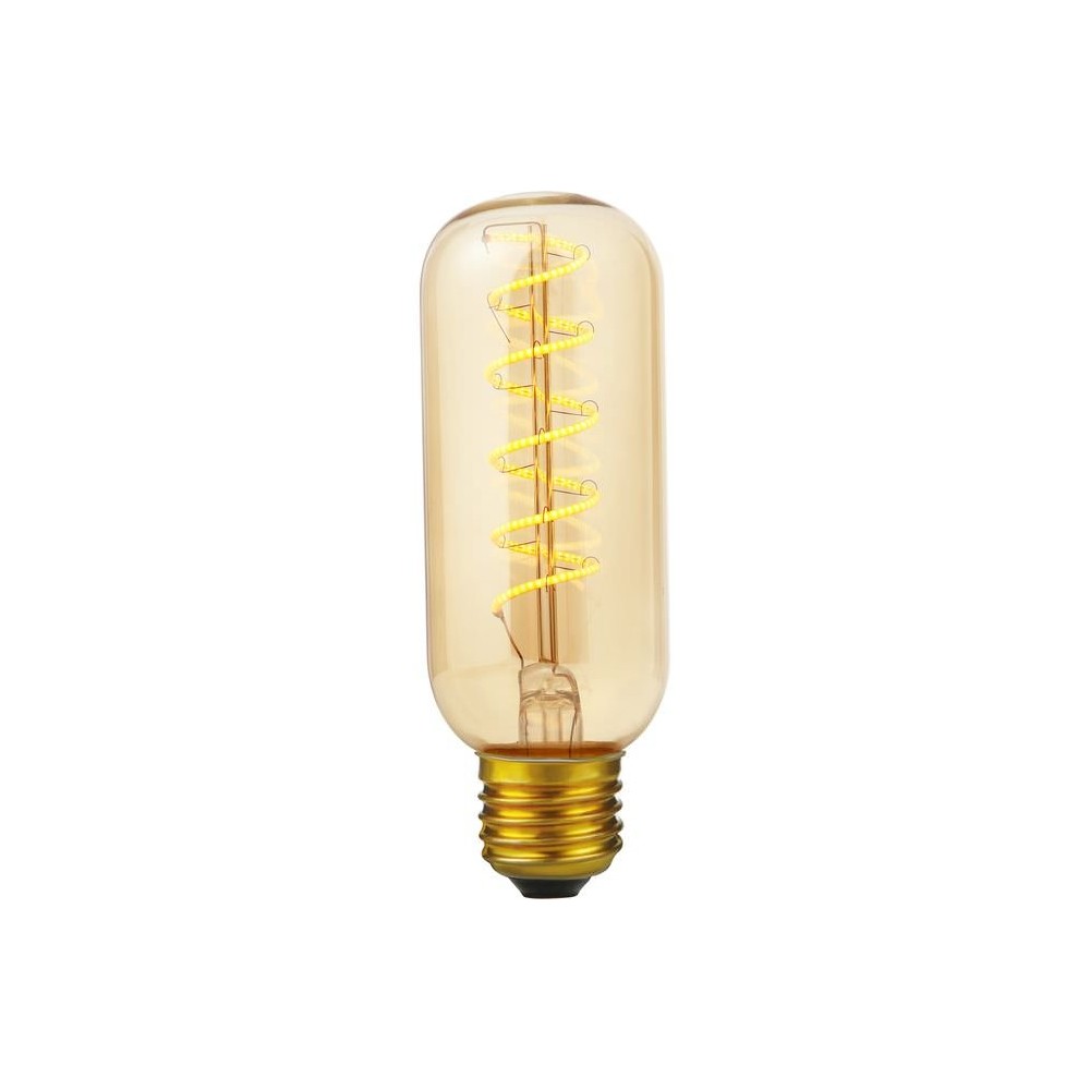 E27 4w Dæmpbar Led Pære Flex Ax Tube, 13cm, 2000k, Guld Glas, Filament Dæmpbar : Dæmpbar, Kulør : Ekstra Varm fra Spl