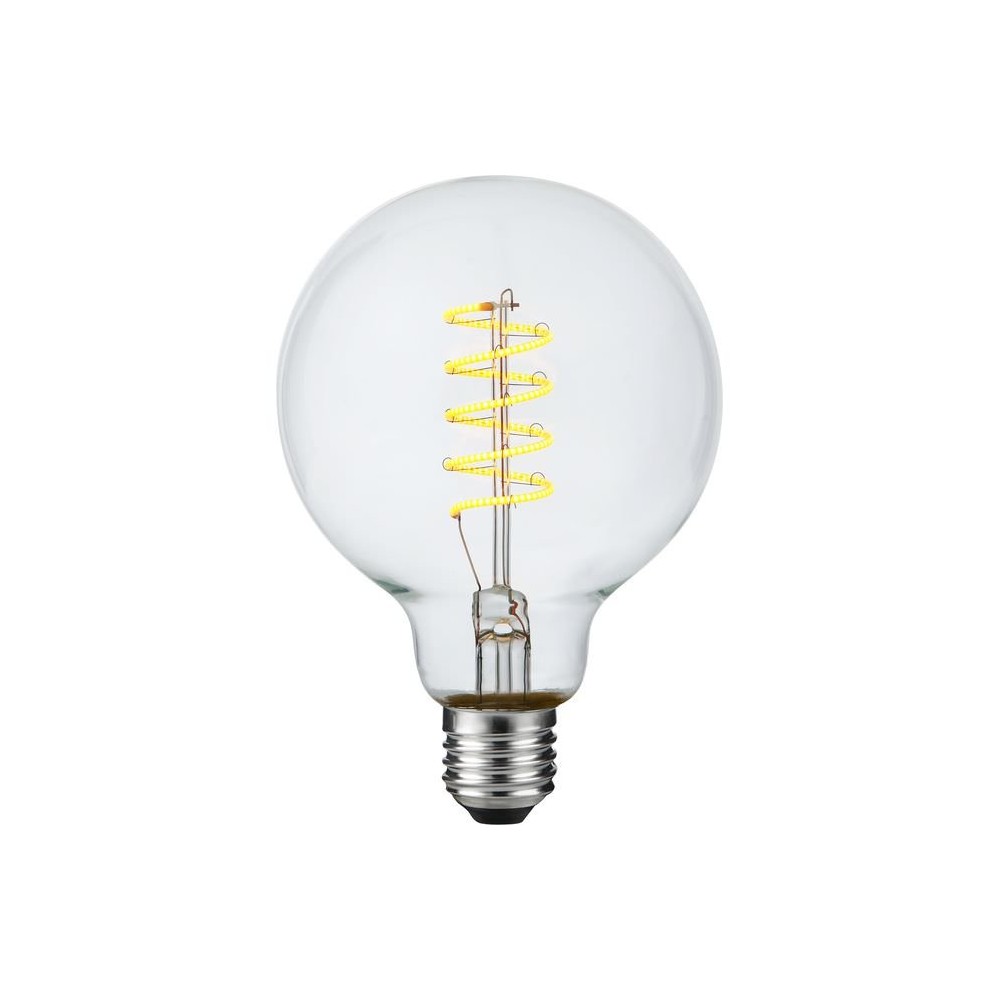 E27 4,5w Dæmpbar Led Pære G95, Flex Filament, 2200k, Klar Glas Dæmpbar : Dæmpbar, Kulør : Ekstra Varm fra Spl