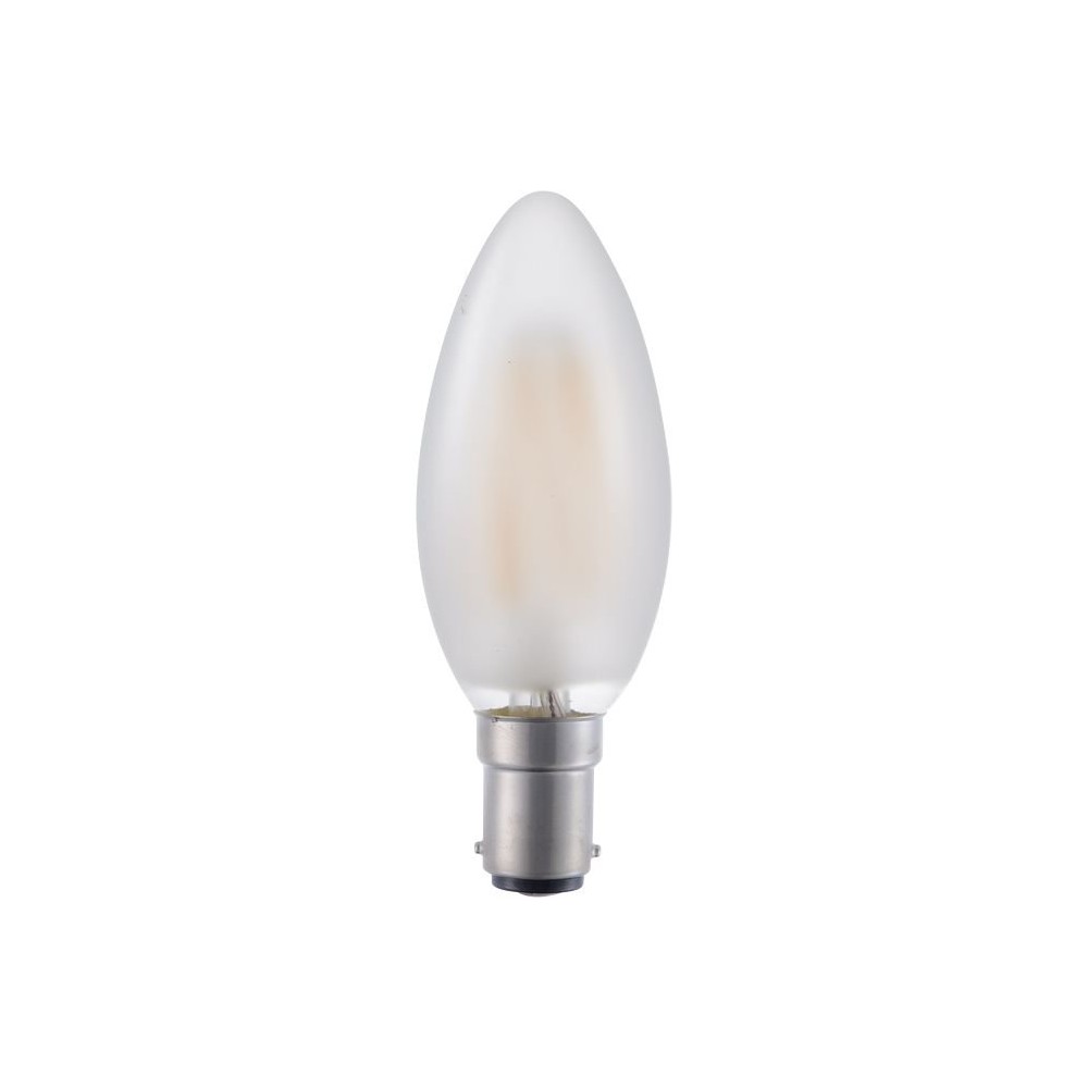 Ba15d 4w Led Kertepære Filament   320lm, 2500k, Mat Glas, Dæmpbar   Dæmpbar : Dæmpbar, Kulør : Ekstra Varm fra Spl