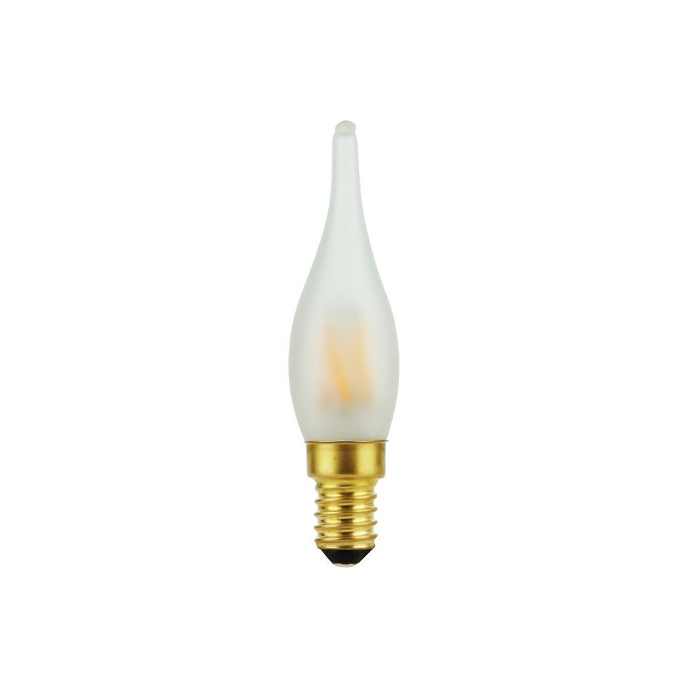 E14 1,8w Dæmpbar Led Kronepære C23, Mini Tip Candle, 2500k, Mat Glas Dæmpbar : Dæmpbar, Kulør : Ekstra Varm fra Spl