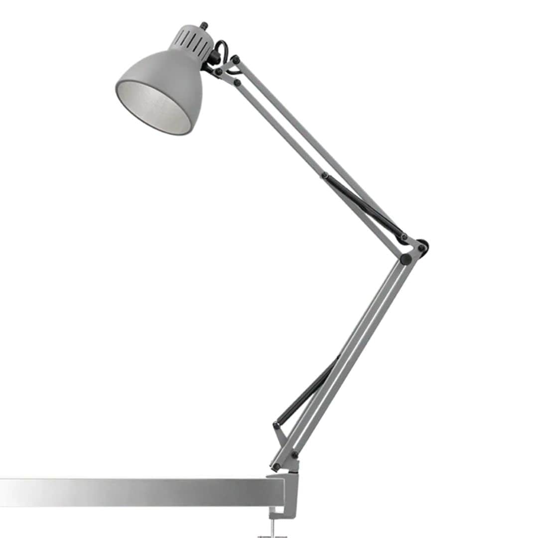 Archi T1 Junior Bordlampe Med Klemme Silk Grey fra Nordic Living