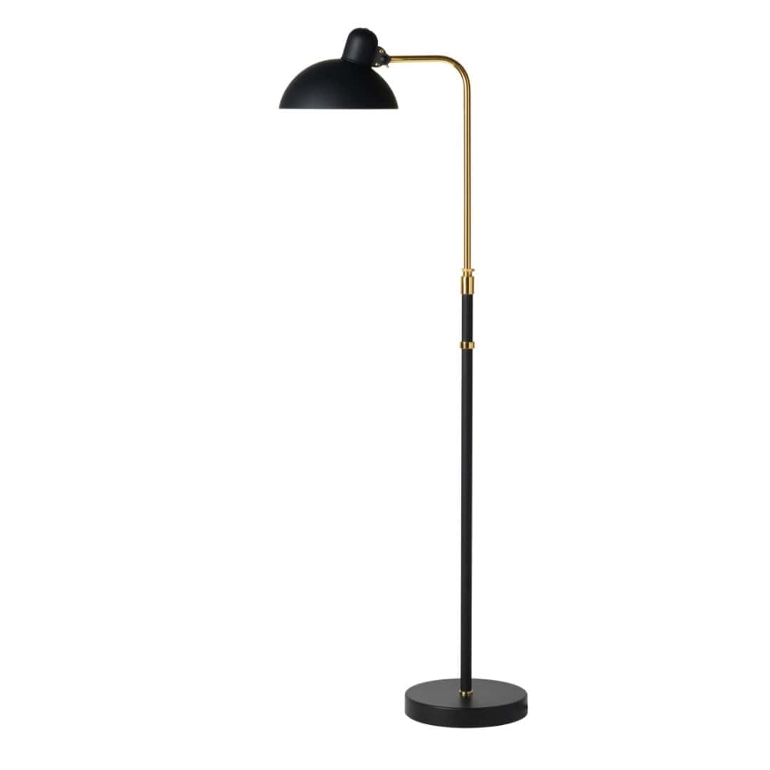 Kaiser Idell 6580 F Gulvlampe Mat Sort Messing fra Fritz Hansen
