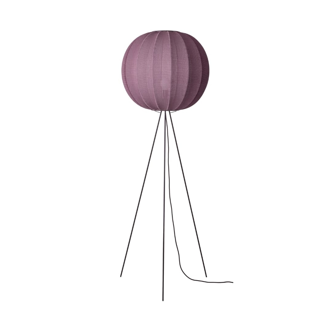 Knit Wit 60 Round Gulvlampe High Burgundy Rød     fra Made By Hand