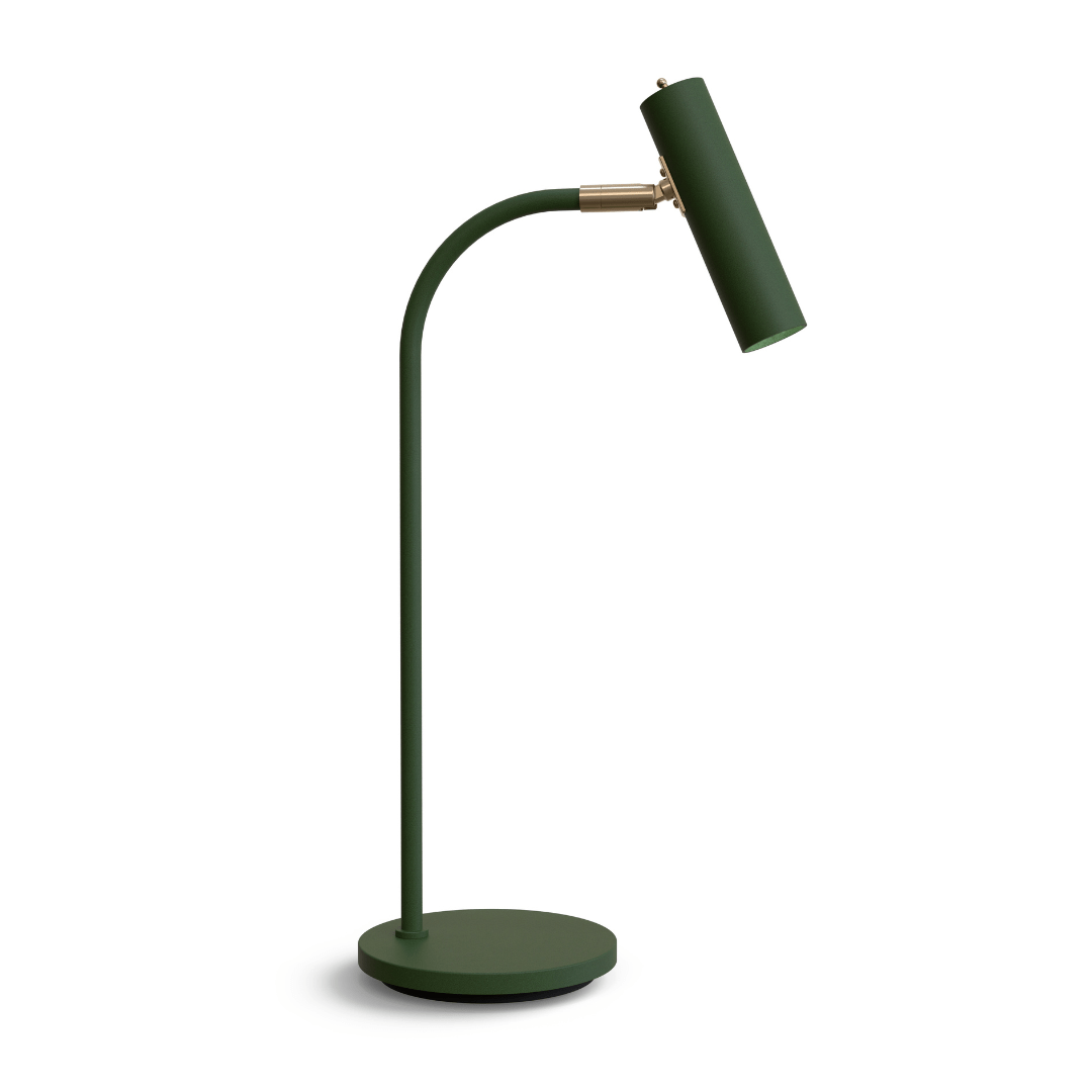 Slender Bordlampe Flaskegrøn Messing     fra Belid