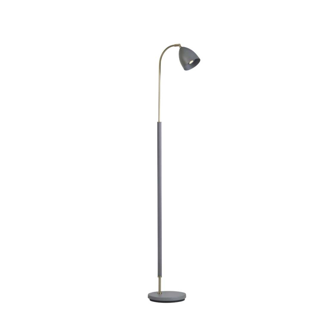 Deluxe Gulvlampe Grå Messing     fra Belid