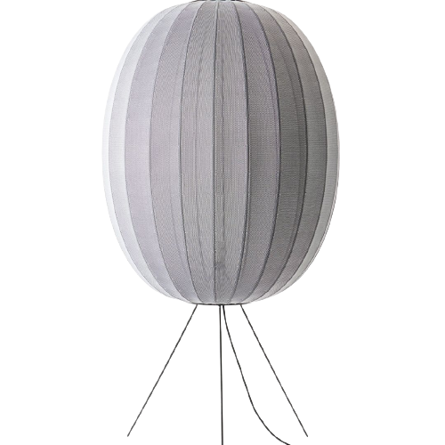 Knit Wit 65 High Oval Gulvlampe Medium Silver fra Made By Hand