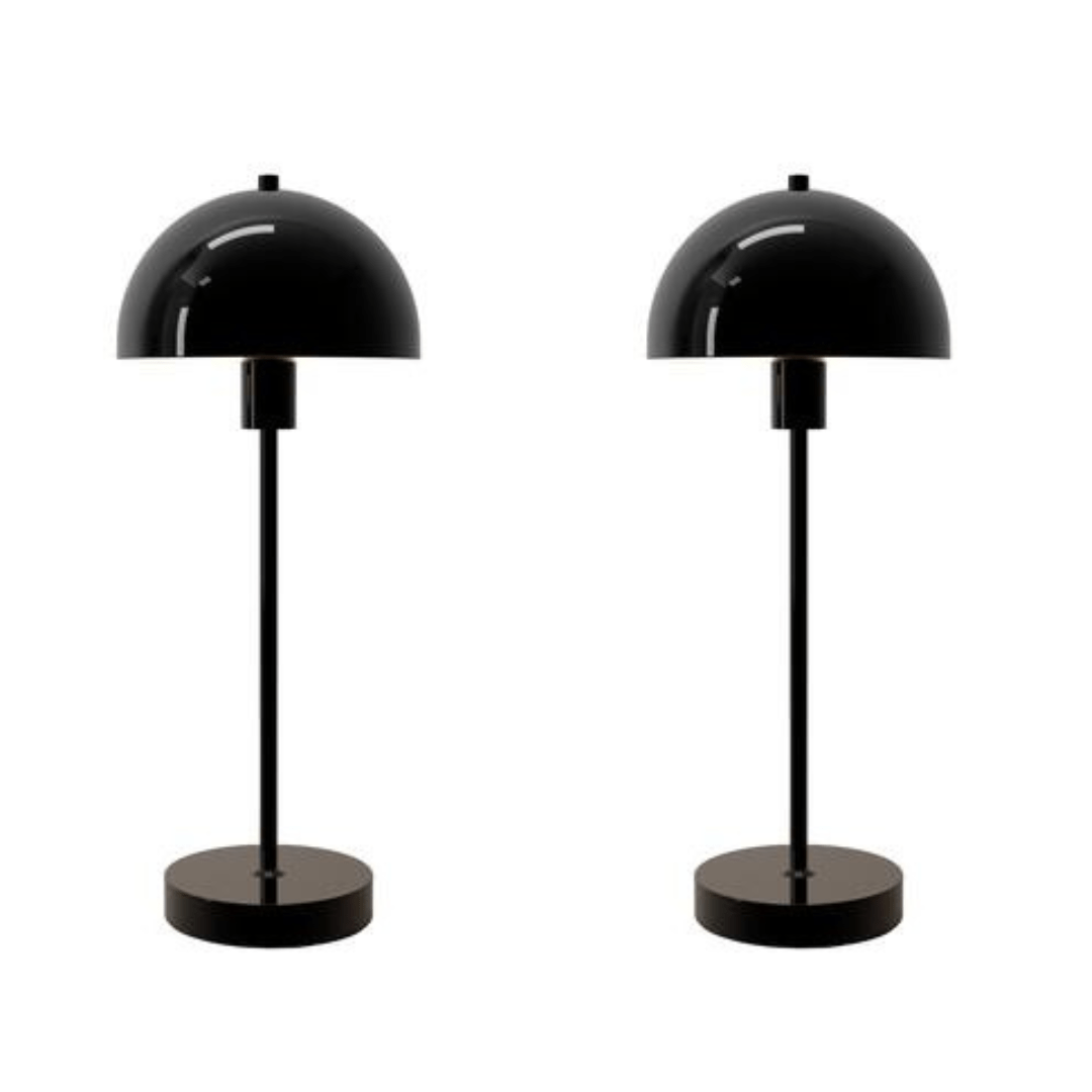 Vienda 2 Stk   Sort   Bordlampe     fra Herstal