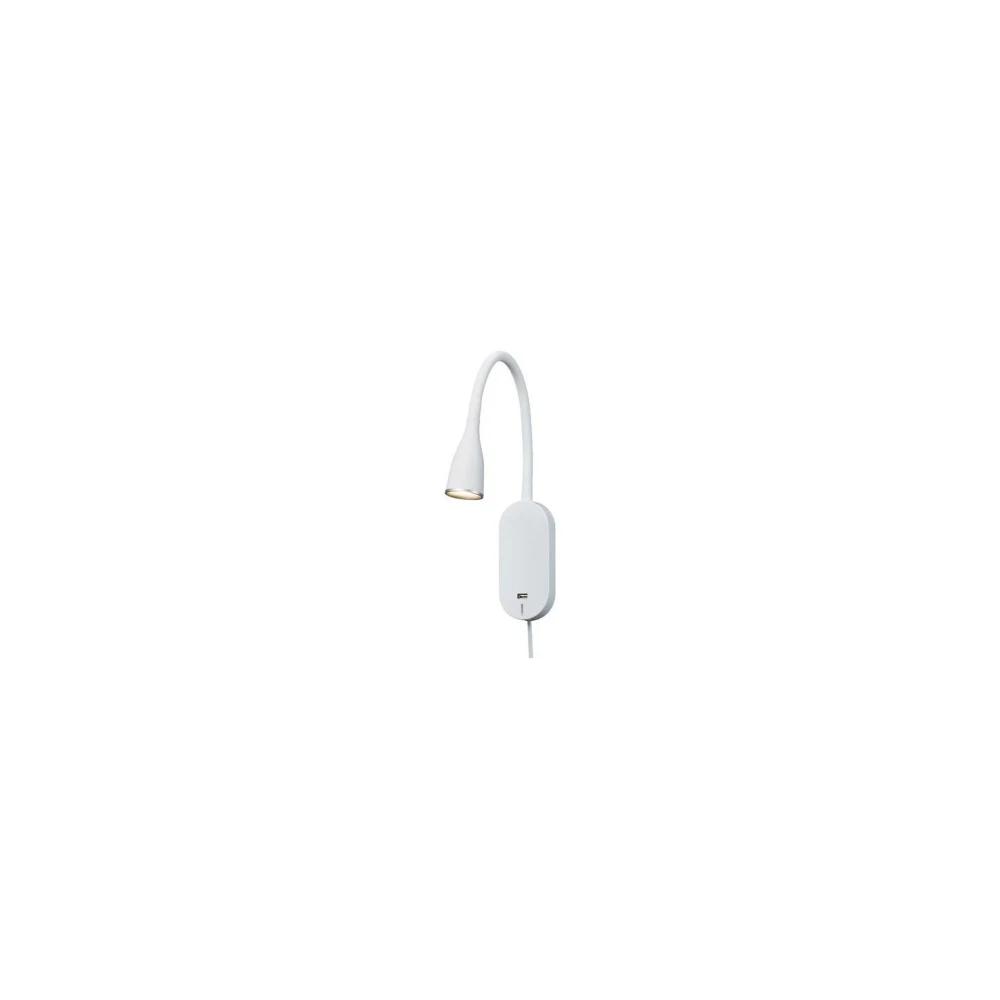 Eye Led Væglampe Med Usb Og Touch Dæmp, 5w, Hvid fra Nielsen Light
