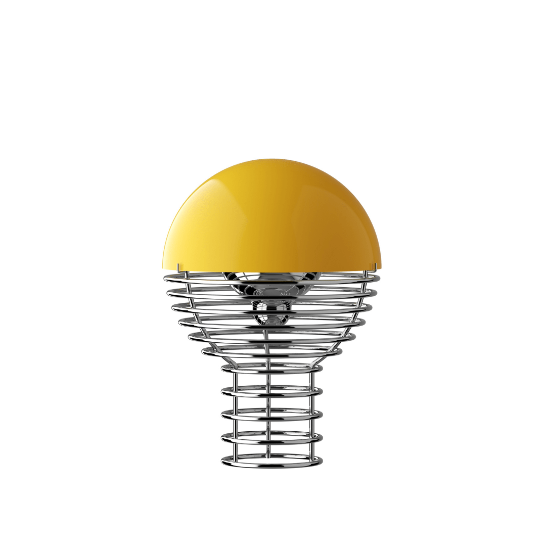 Wire Portable Bordlampe   Gul     fra Verpan